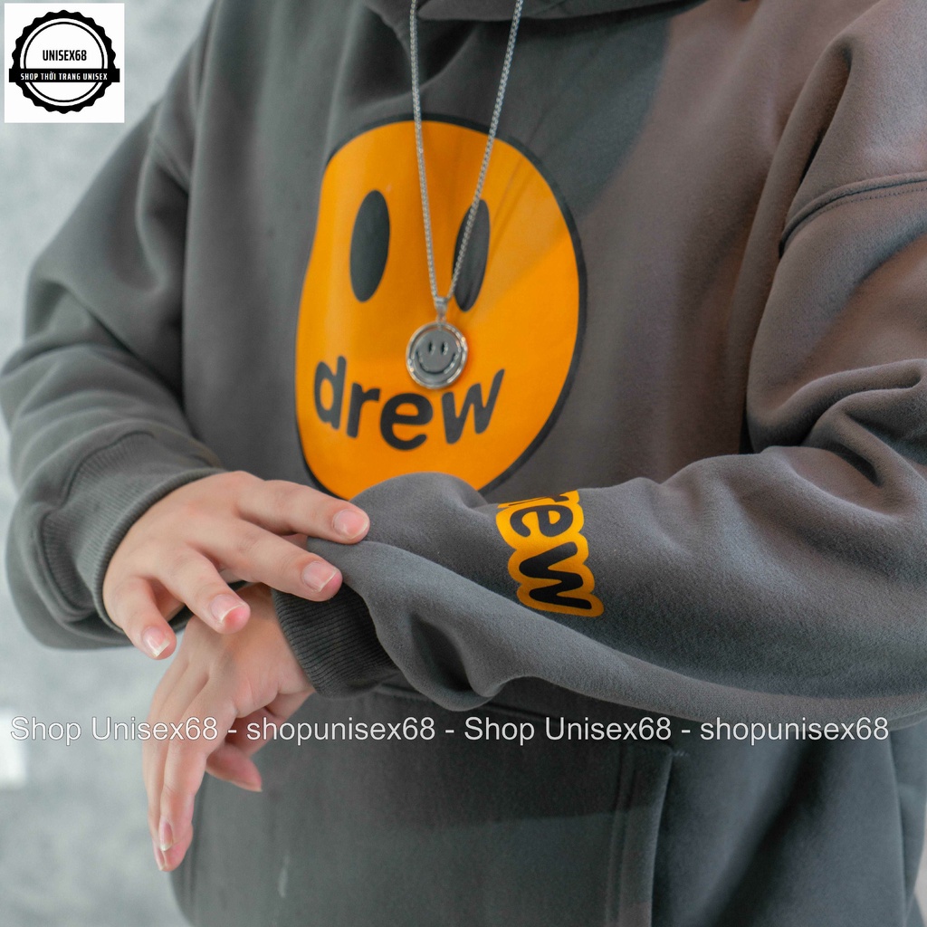 Aó Hoodie drew chất liệu nỉ siêu dày,mũ to 2 lớp cực ấm.