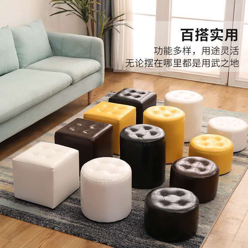 Ghế đẩu tiết kiệm cạnh giường ngủ Thời trang sáng tạo thay thế có chỗ để sofa đôn loại da thể ngồi được <