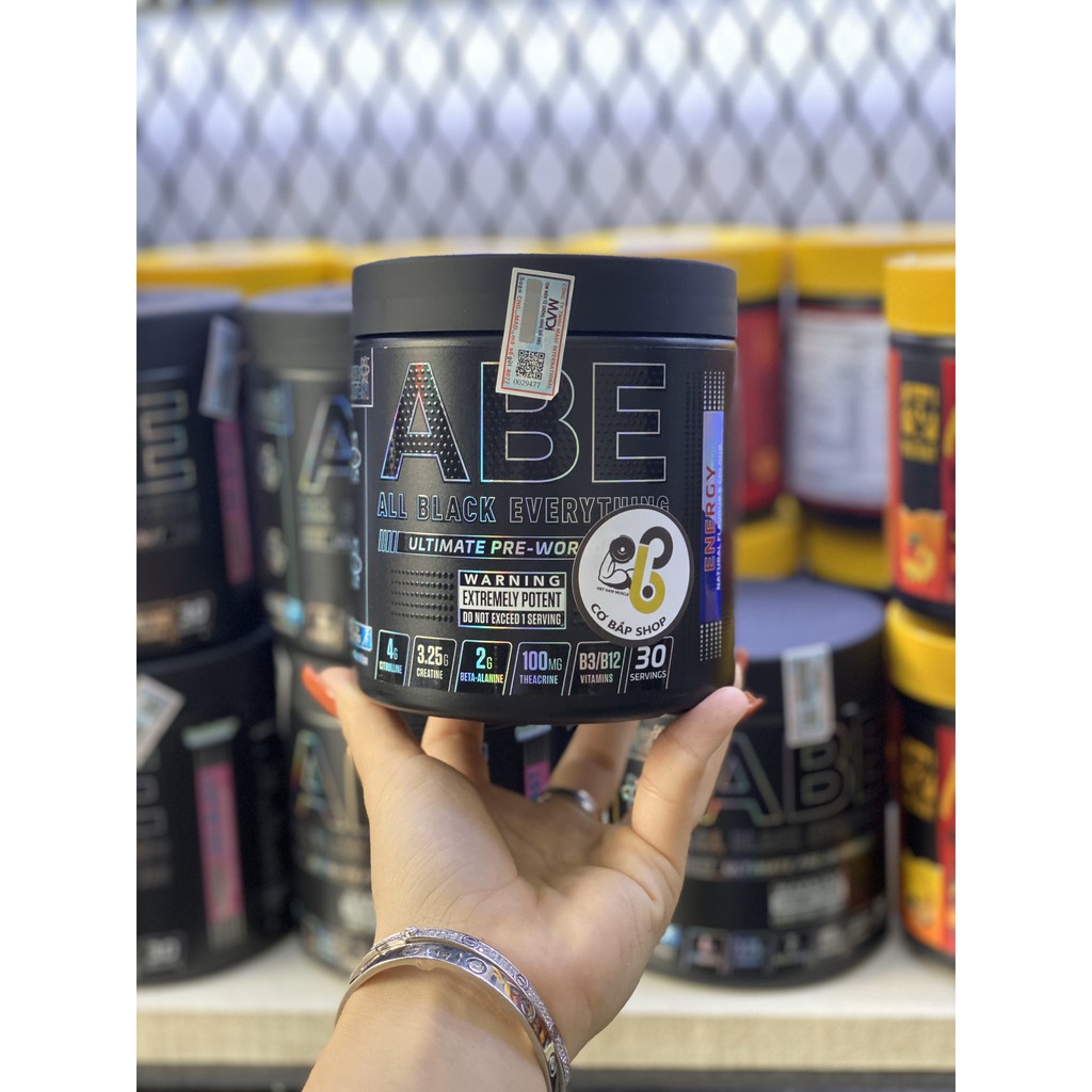 THỰC PHẨM BỔ SUNG PRE WORKOUT ABE ( All Black Everything ) Tăng Sức Manh ABE ( 30 lần dùng )