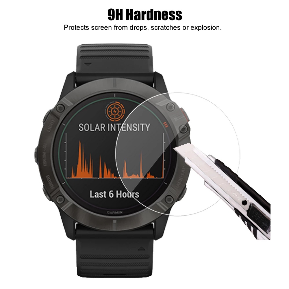 Kính Cường Lực 9H Bảo Vệ Màn Hình Chống Trầy Cho Đồng Hồ Thông Minh Garmin Fenix 7 Fenix 7X 7S 5 6S 6X 6 Pro