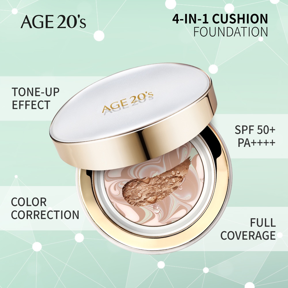 Set 2 phấn nước AGE 20'S trang điểm nền lâu trôi 14g