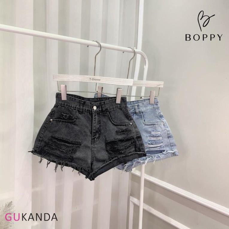 QUẦN SOOC ĐÙI JEAN RÁCH CẠP CAO