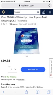 Miếng Dán trắng răng Crest USA - Mẫu mới