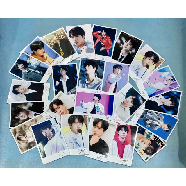 Combo 8 ảnh polaroid có chữ ký JIN BTS khổ 10x15cm ngẫu nhiên