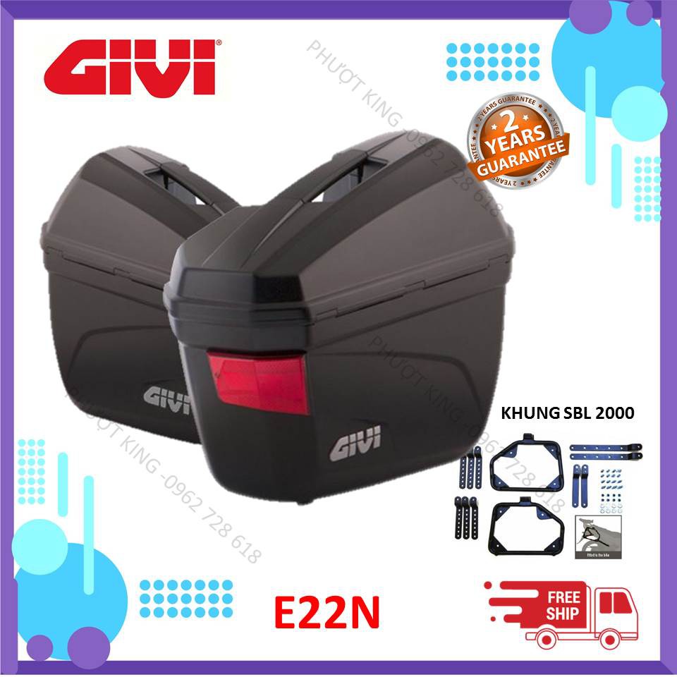 Thùng hông GIVI E22N- Thùng hông GIVI E22NS