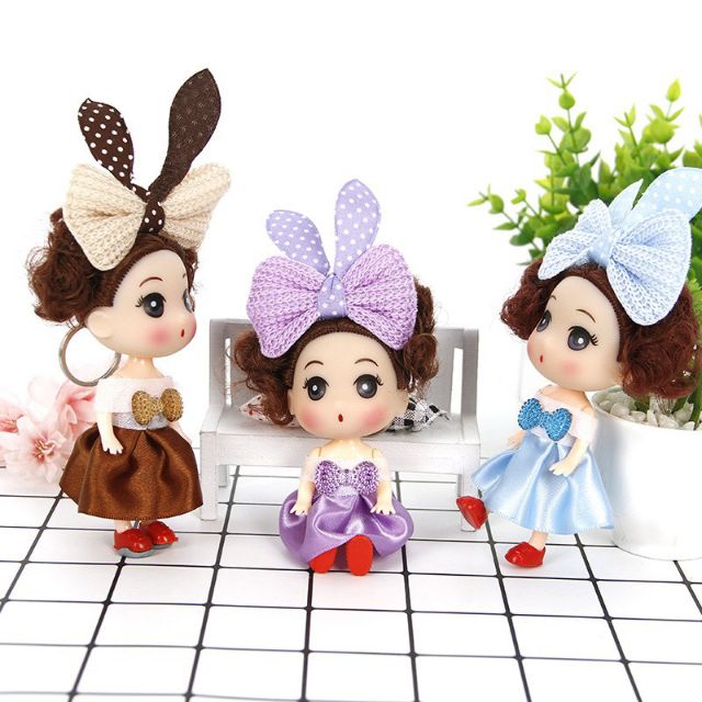 Sỉ 6 búp bê Chibi có móc khóa treo cặp siêu cute