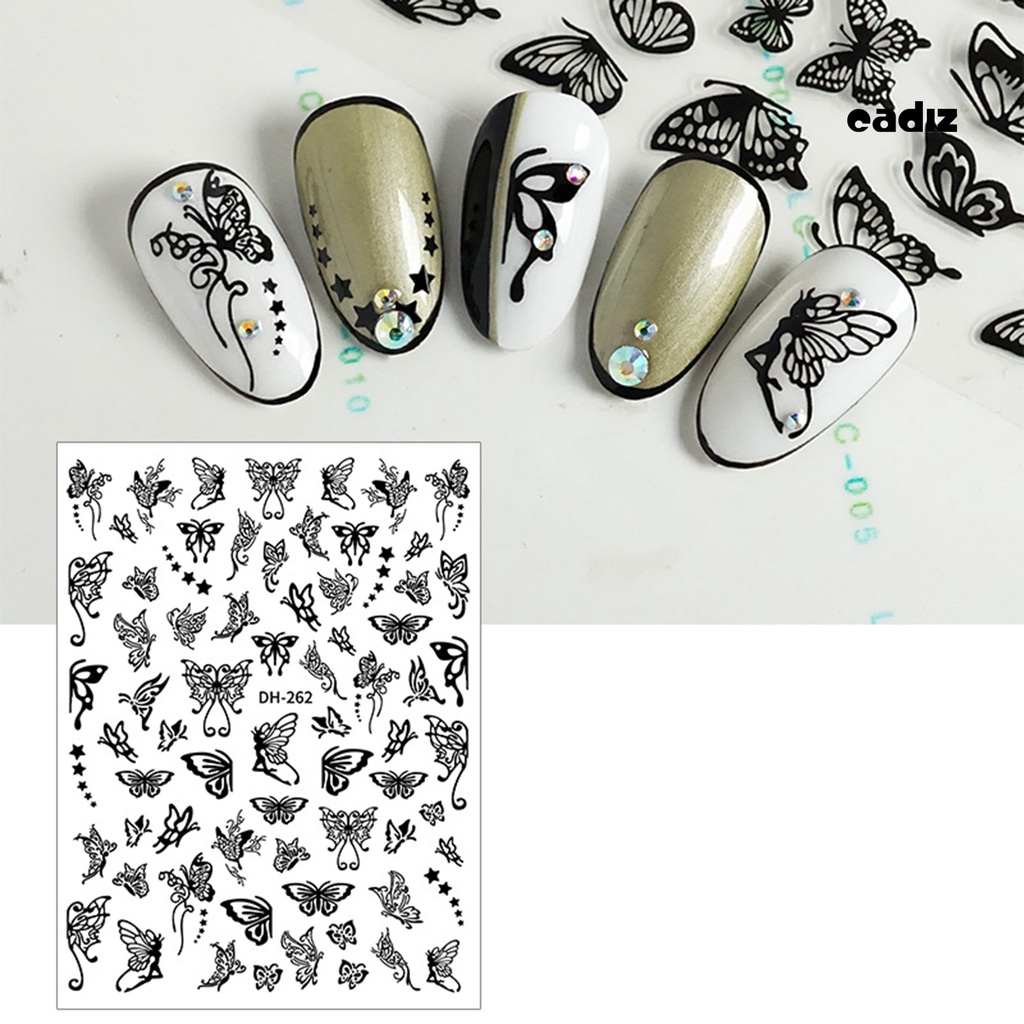Miếng Dán Trang Trí Móng Tay Hình Bướm Tinh Tế Cho Nữ