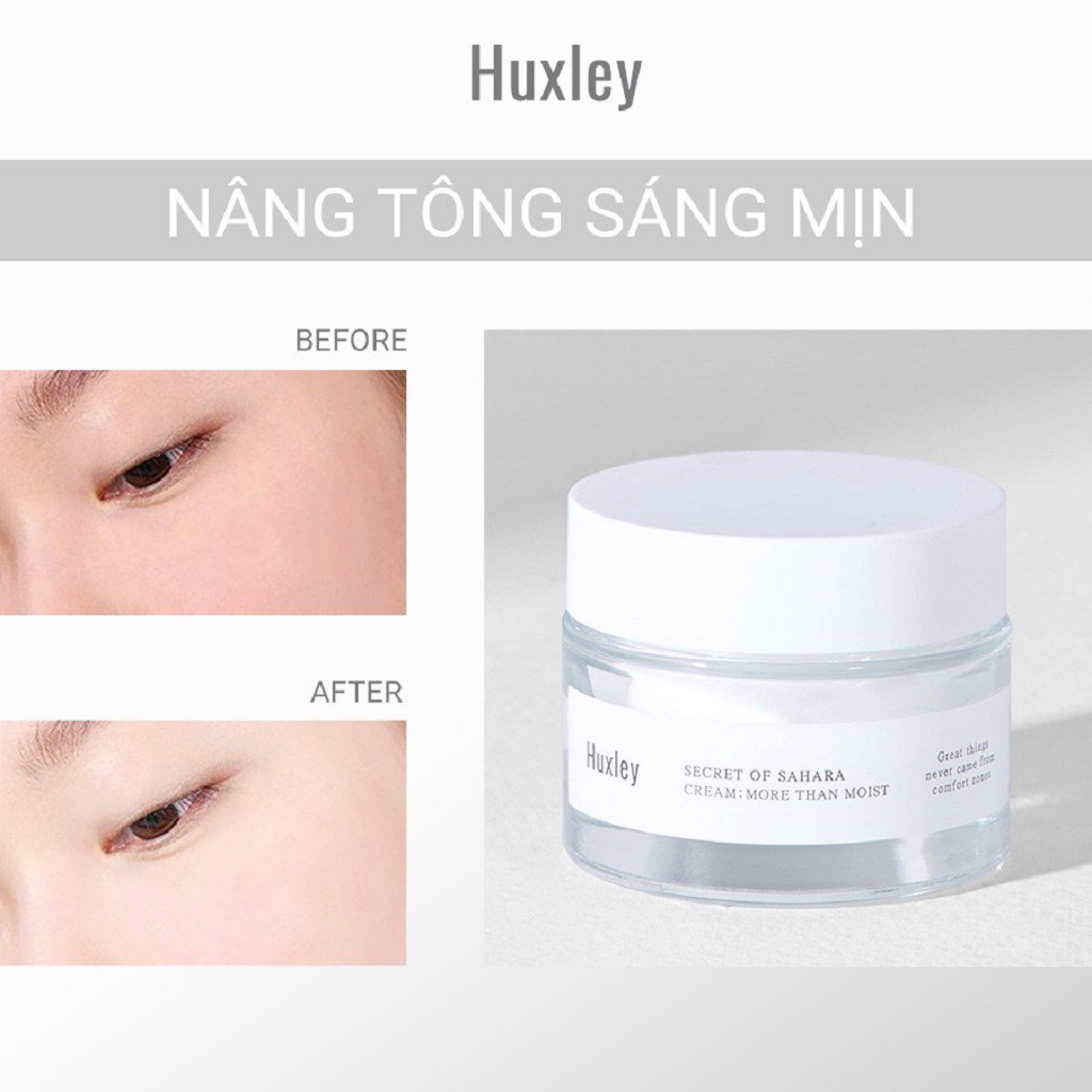 [Mã COSGLORIAT4 -8% đơn 250K] Kem Dưỡng Ẩm Tối Ưu Chiết Xuất Xương Rồng Huxley Cream; More Than Moist 50ml