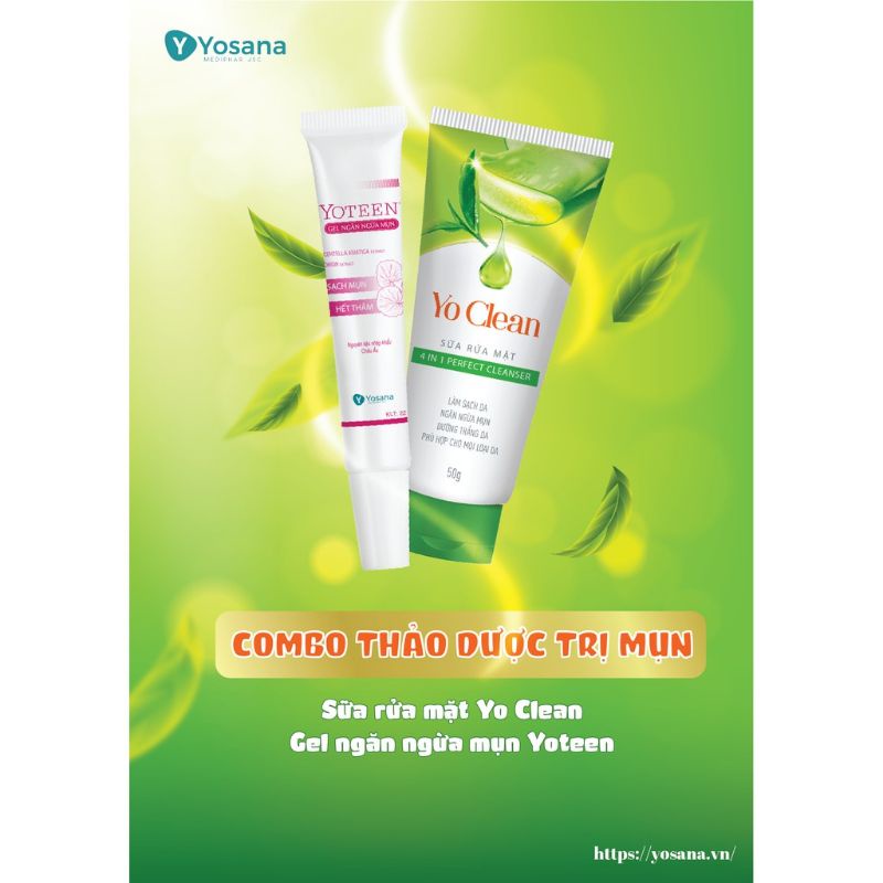 Gel bôi mụn Yoteen hỗ trợ làm sạch mụn, hết thâm, ngừa sẹo hiệu quả sau 2 tuần tube 22g