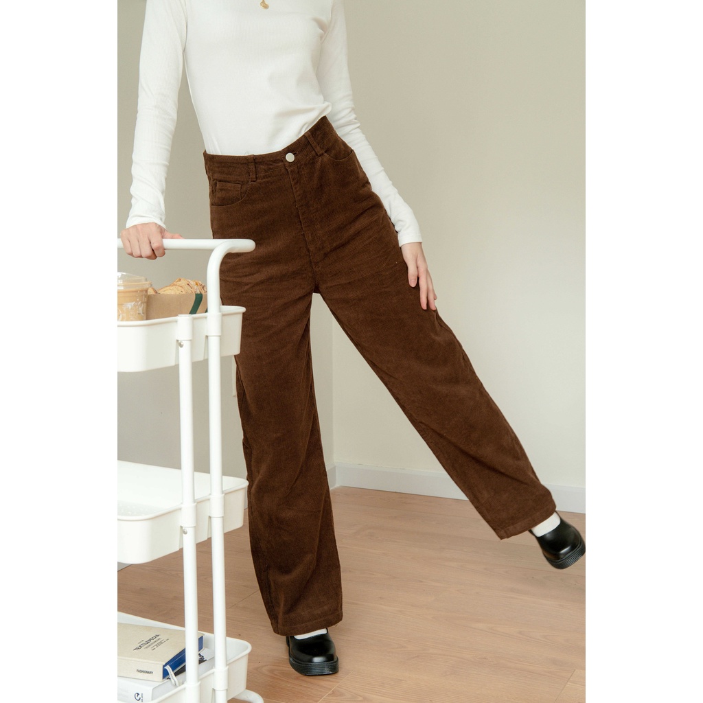 Quần ống suôn nhung LENCLOTHING 8257-8258-8259