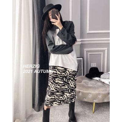 Áo vest không cổ dài tay croptop - A3176