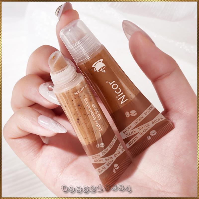 Tẩy da chết Môi Nicor Coffee Embellishing Lip Scrub dưỡng ẩm và loại bỏ tế bào chết NY8811
