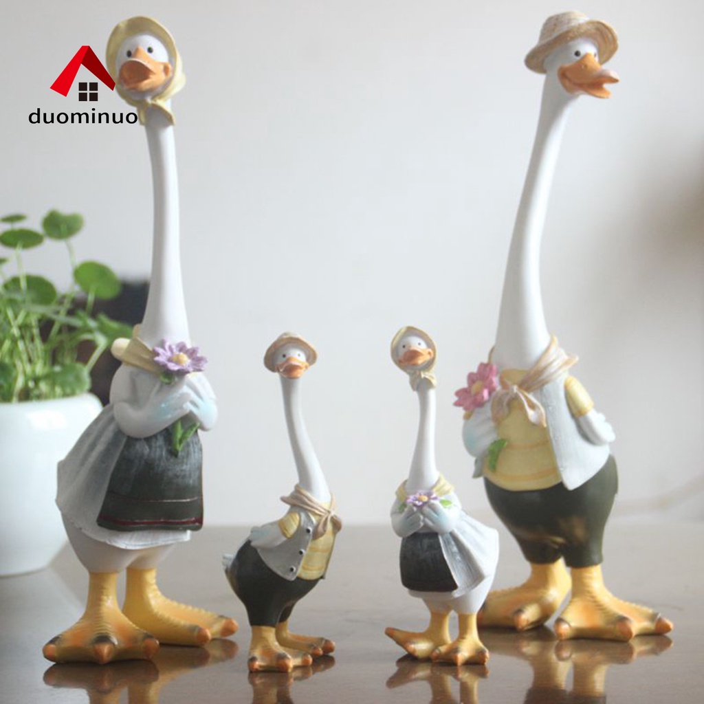 Mô Hình Chú Vịt Bằng Nhựa Resin Sống Động Dùng Trang Trí Nhà Cửa