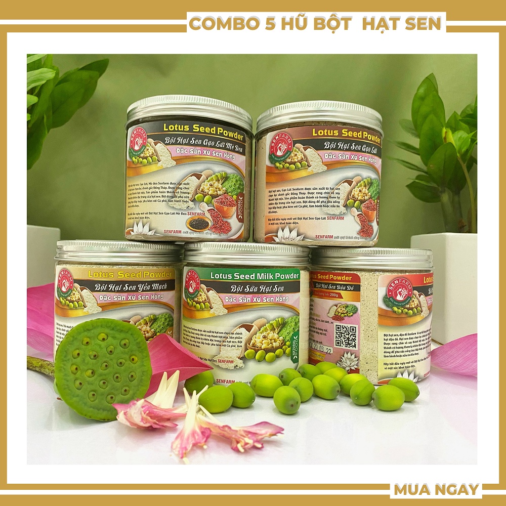 Combo 5 hũ bột hạt sen thượng hạng