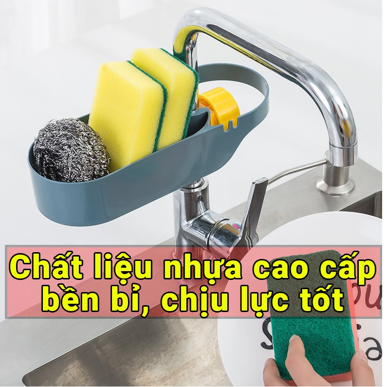 Giá treo nhựa gắn vòi nước bồn rửa bát - Giá treo đồ bồn rửa bát đa năng