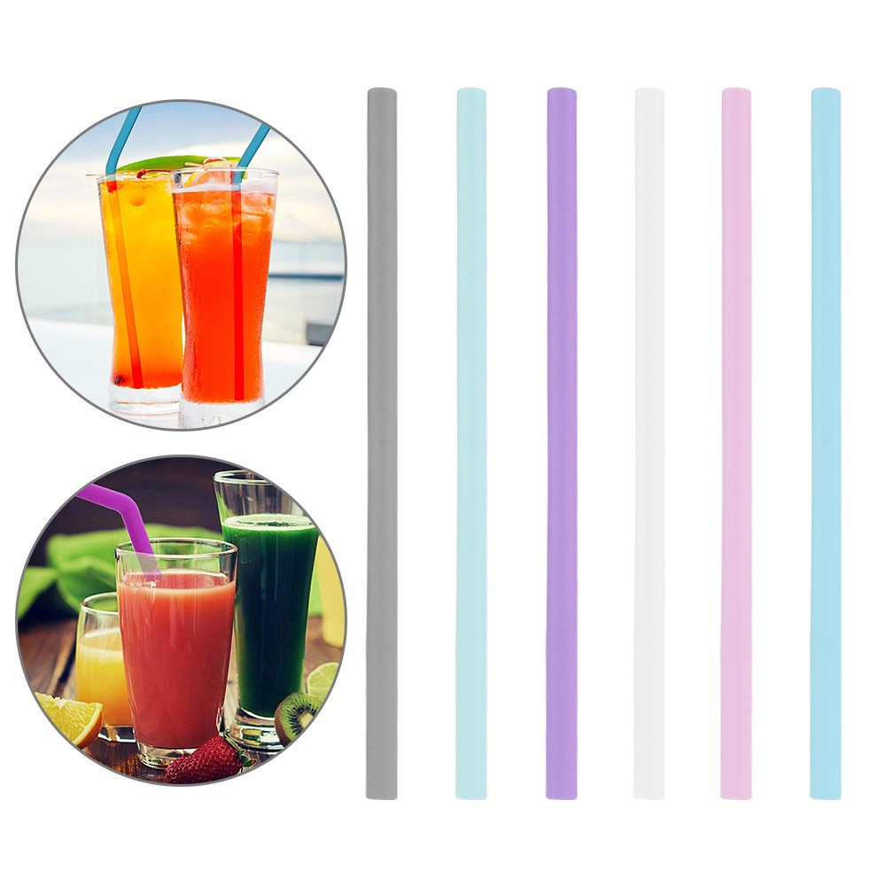 Ống Hút Silicone Tái Sử Dụng Nhiều Màu Thân Thiện Với Môi Trường