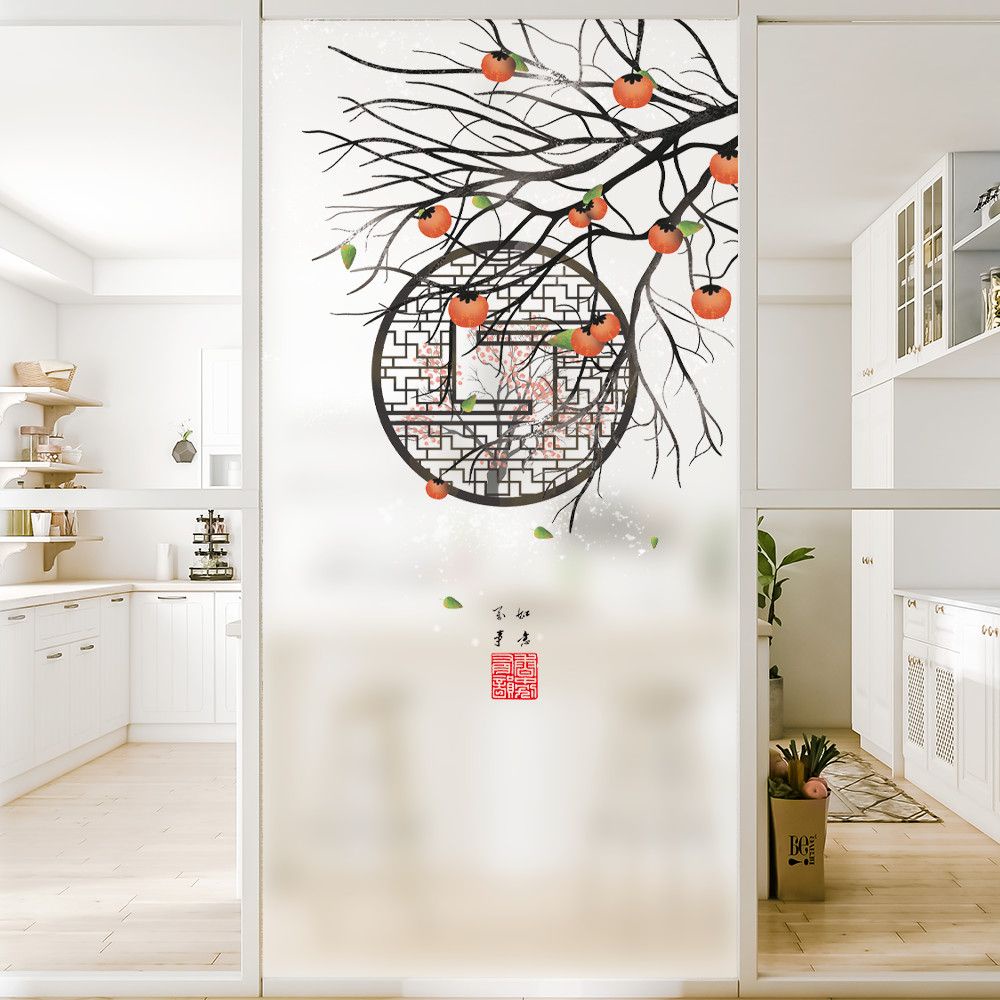 Phim Dán Cửa Kính Mờ Tĩnh Điện Chống Nhìn Trộm Phong Cách Trung Hoa