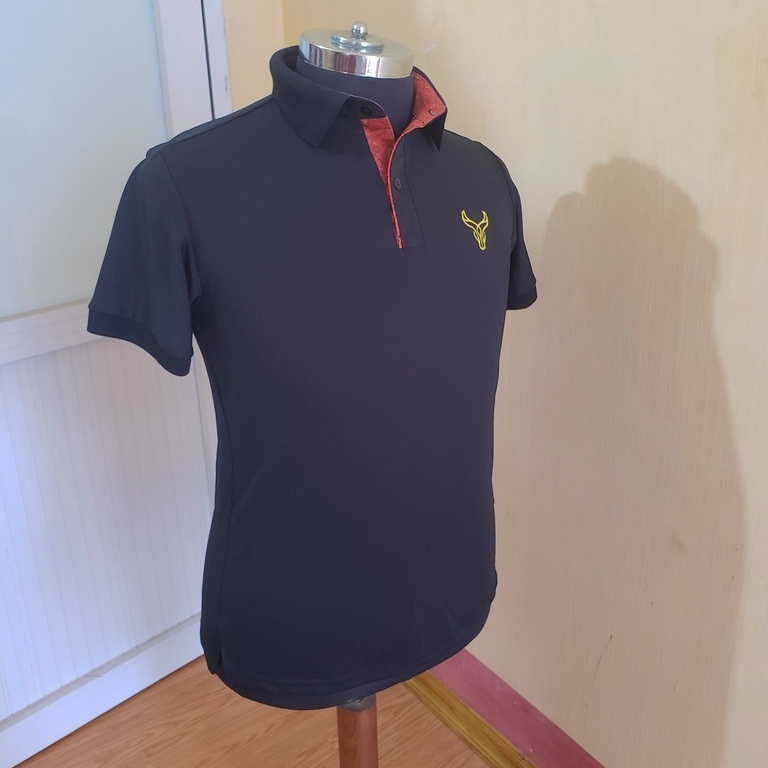 Áo thun polo nam đen xuất khẩu - Thiết kế tinh tế, phối họa tiết độc đáo - Size lớn dành cho người trên 60kg