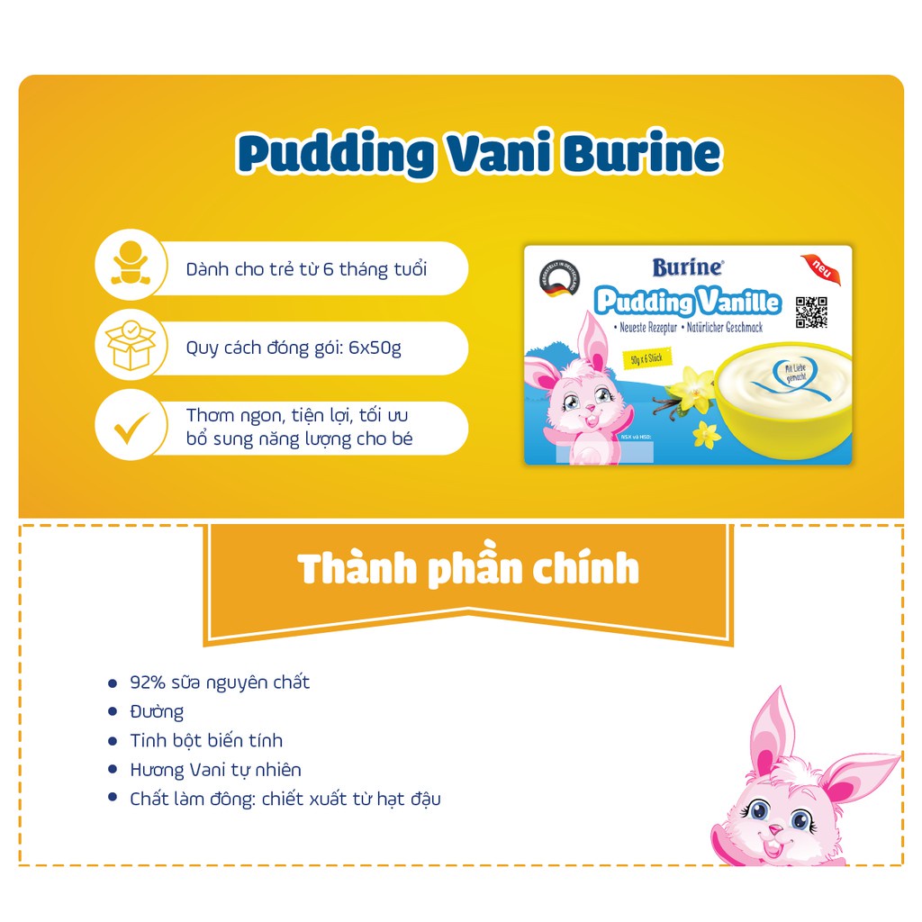 Cháo Sữa Pudding Ăn Dặm Burine Cung Cấp Vitamin