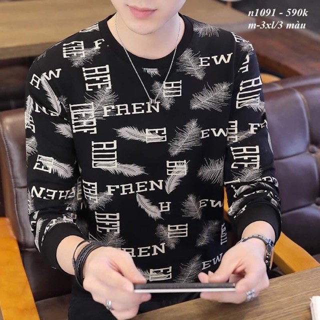 Áo thun nam cổ tròn tay dài chất thun dày co dãn tốt phong cách trẻ trung | BigBuy360 - bigbuy360.vn