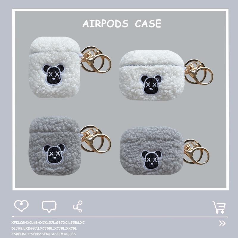 Vỏ bảo vệ hộp sạc tai nghe AirPods Pro AirPods 1/2 hình gấu bông Violent