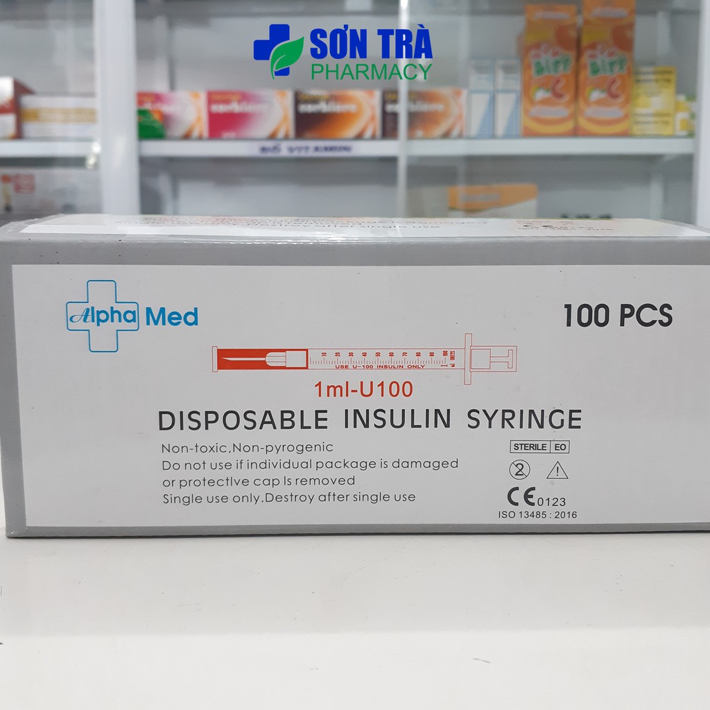 Bơm kim tiêm tiểu đường Insulin 1ml dùng 1 lần