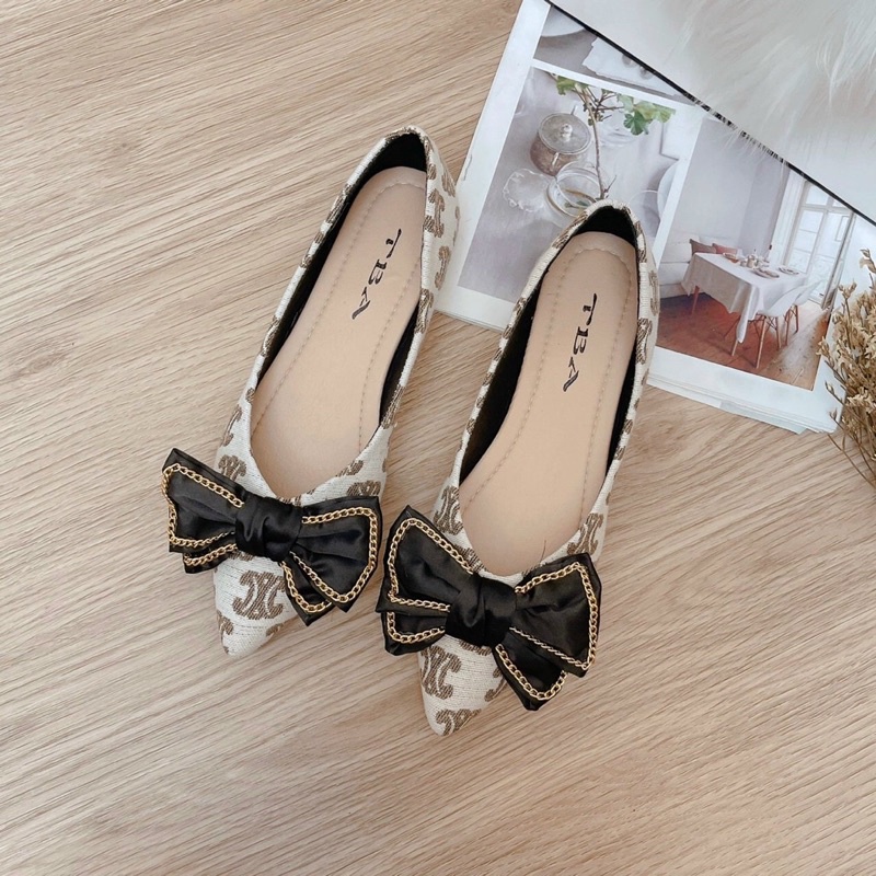 GIÀY BÚP BÊ NƠ VIỀN XÍCH SIÊU HOT