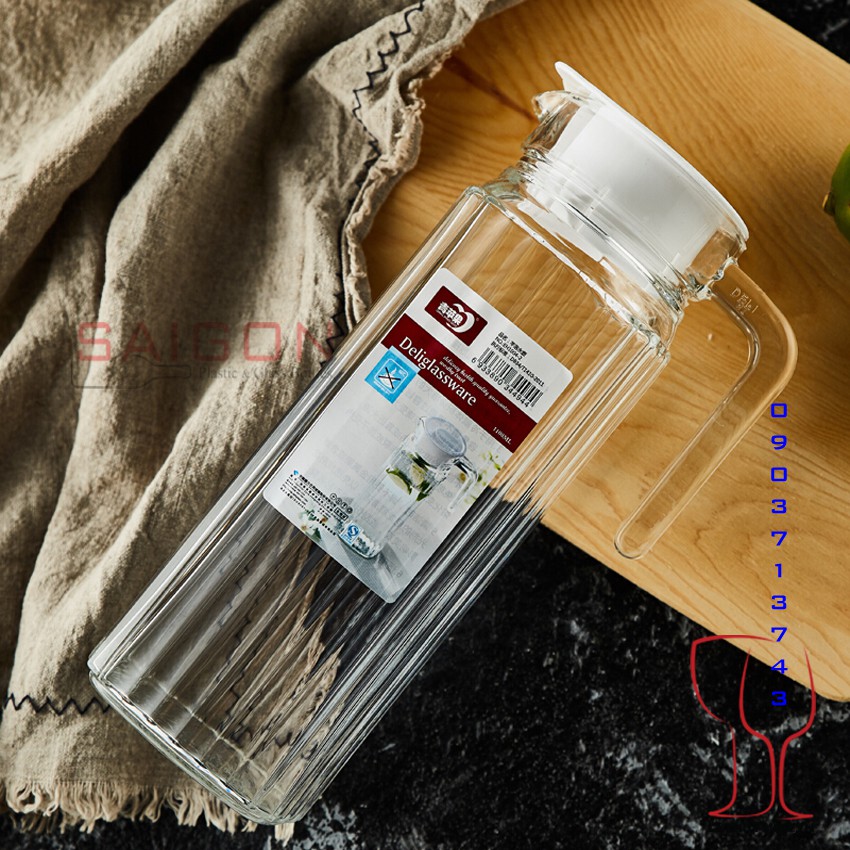 Bình thủy tinh Sọc 1000ml