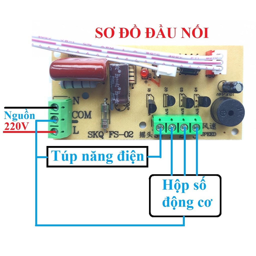 Bộ mạch điều khiển từ xa cho quạt bàn - bộ mạch điều khiển quạt từ xa