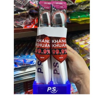 BÀN CHẢI P/S THAN BẠC SIÊU MỀM KHÁNG KHUẨN 99.9% ( 1 lốc 6 cái )