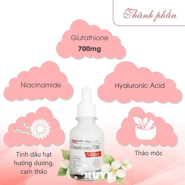 Serum Dưỡng Trắng Da Angel's Liquid 7DAY Whitening Program Glutathione 700V-Ample