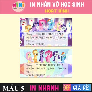 In nhãn vở theo yêu cầu - 1 set: 40 nhãn (chọn mẫu, cập nhật mẫu thường xuyên)