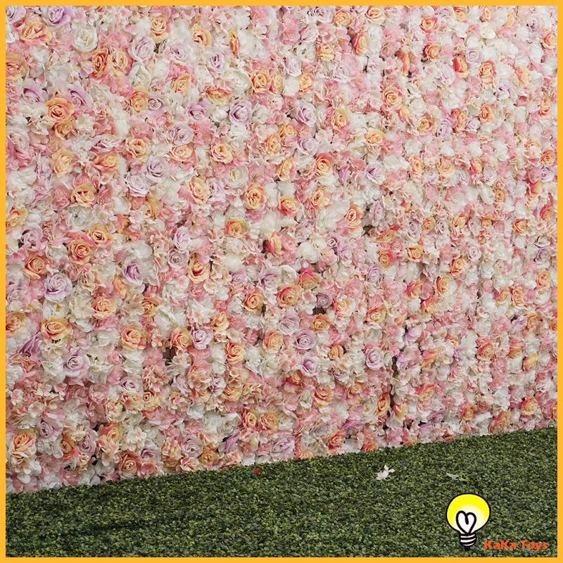 [KaKa Toys]Upscale Artificial Flower Wall Panel Home Shop Wedding Main Road Craft Decor