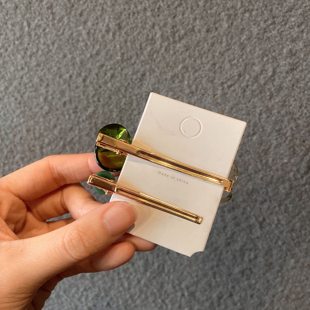 2022 Kẹp Tóc Tinh Tế Đính Đá Phong Cách Retro