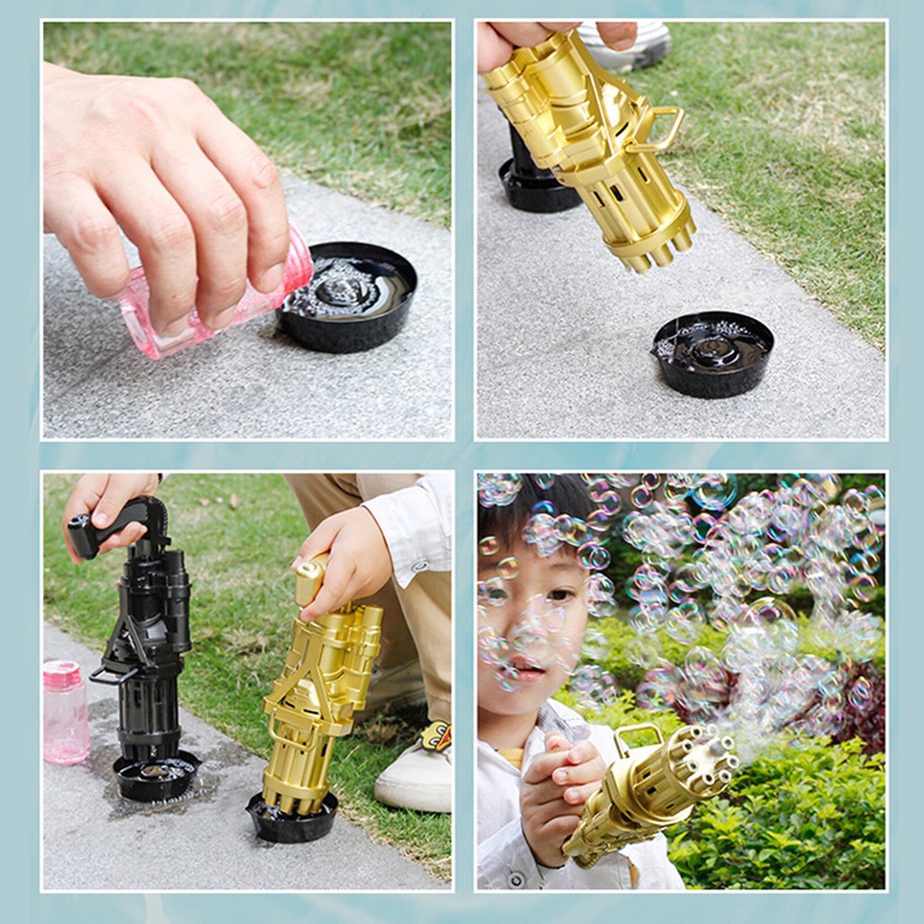 [FREE SHIP] Súng Bắn Bong Bóng 🌷Súng Thổi Bong Bóng Xà Phòng Ngoài Trời 8 Nòng Siêu Nhiều Bong Bóng Cho Trẻ Em