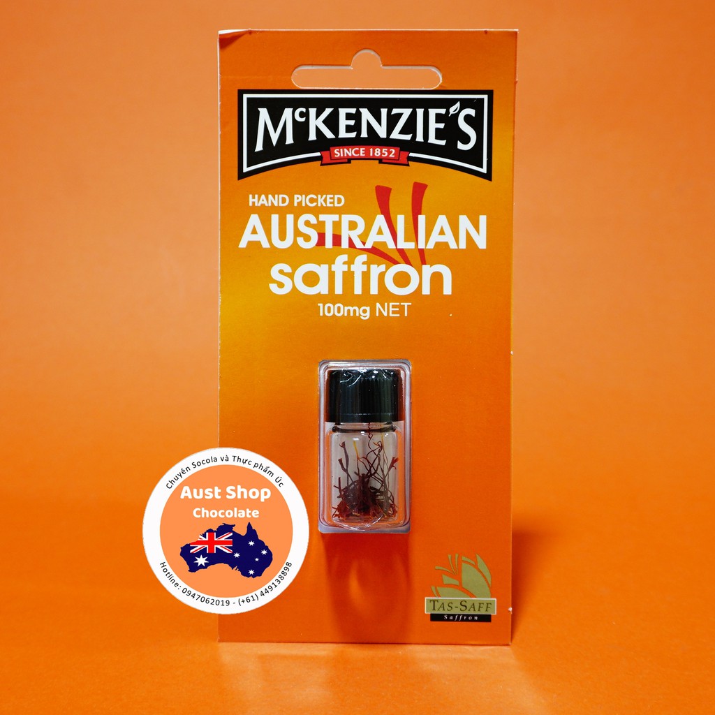 Nhụy Hoa Nghệ Tây Saffron Mckenzie's Úc 100mg - Australian Saffron Mckenzie - Aust Shop Chocolate