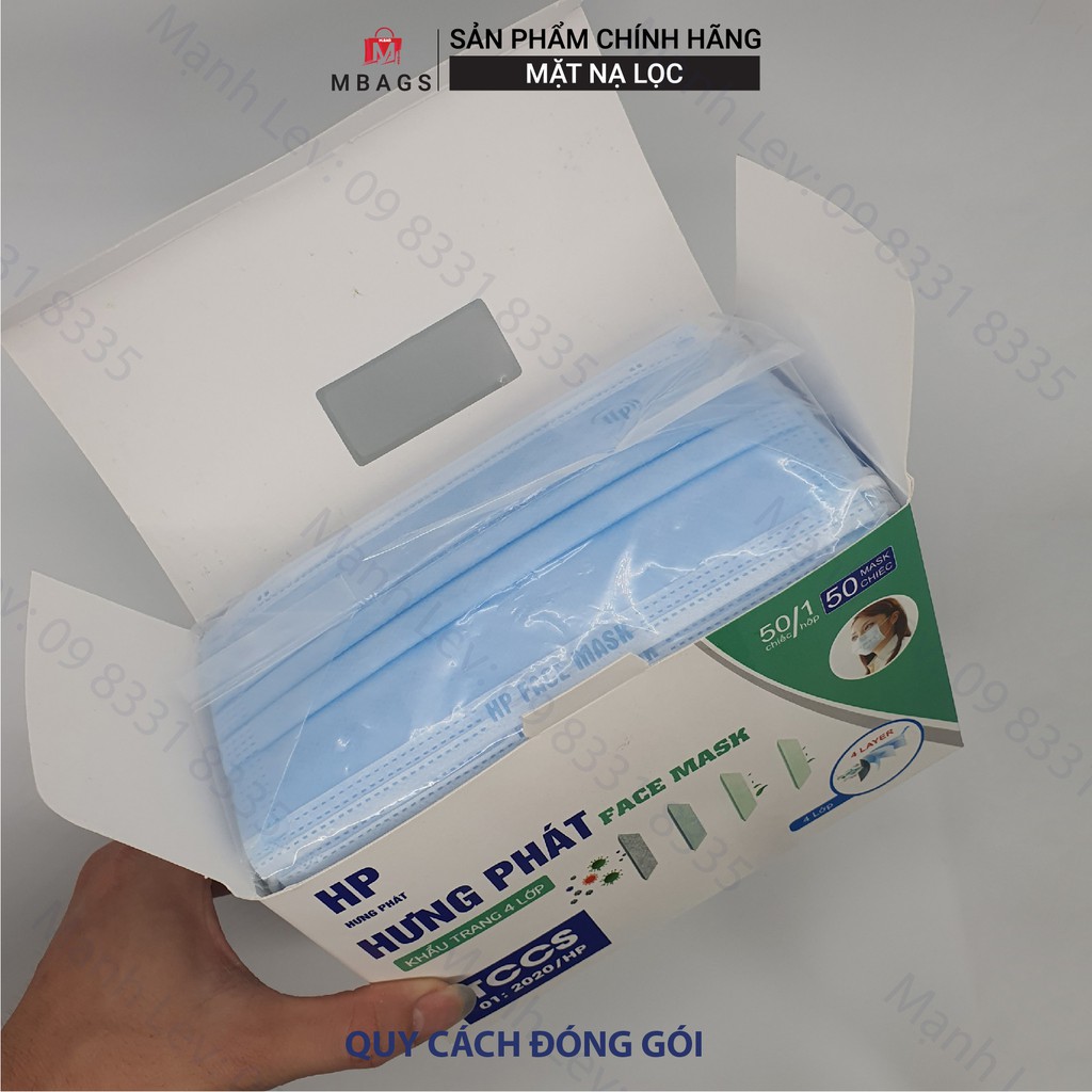 Hộp Khẩu Trang Y Tế Hưng Phát 4 lớp ( Hộp 50 Chiếc ) - Hàng Chính Hãng HP | BigBuy360 - bigbuy360.vn