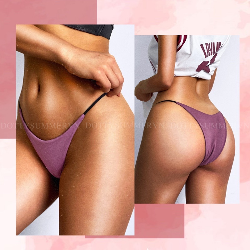 Quần Lót Cotton 2/4 Mông Không Đường May Không Hằn Dây Hông Mảnh Siêu Sexy