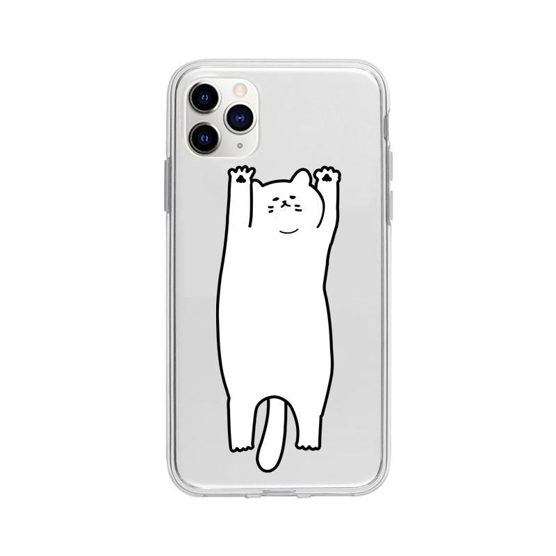 Ốp điện thoại in hình mèo trắng thích hợp cho Iphone 13 Pro Max 12 Mini 11 Pro Xr Xs X Max 7plus Se 2020 12 7plus