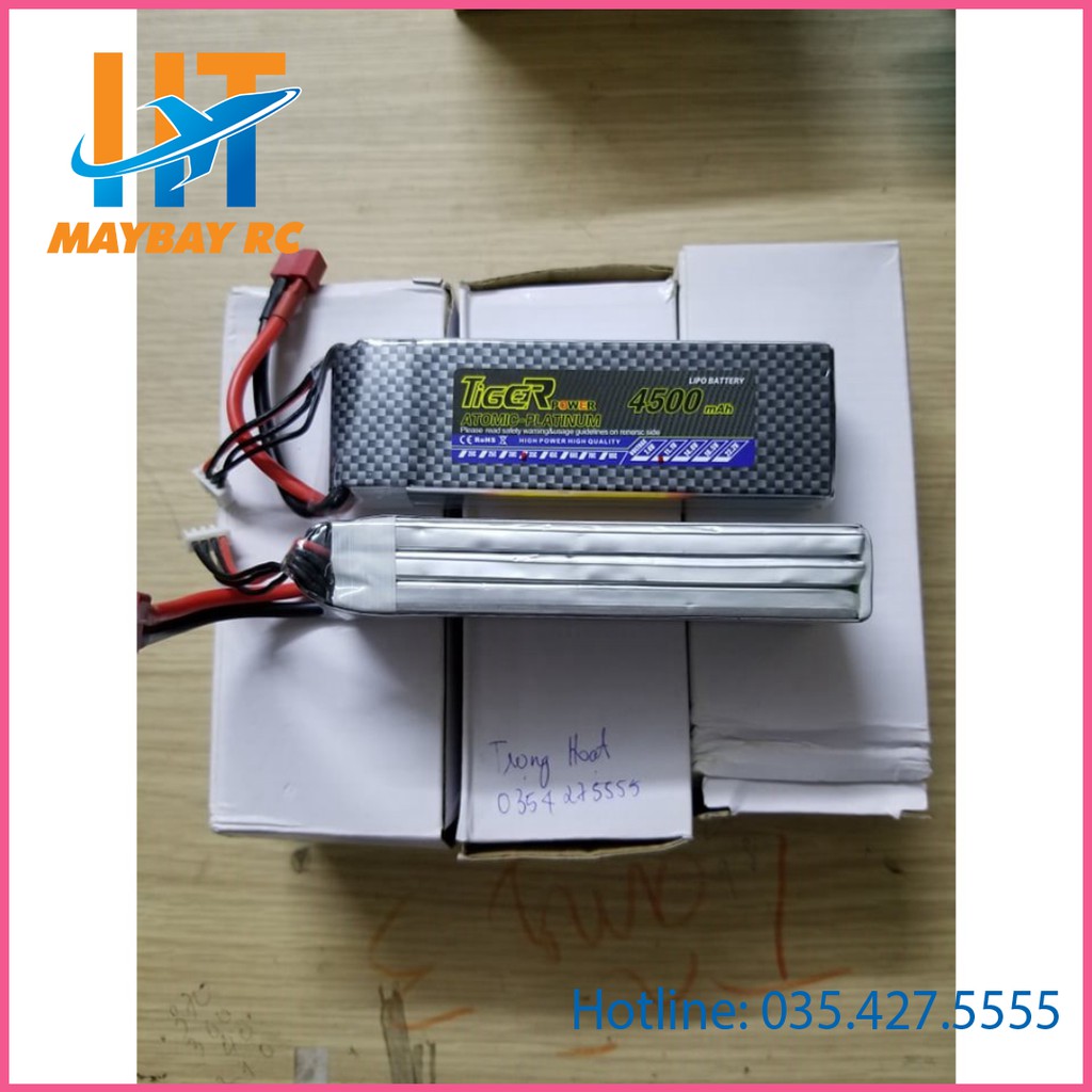 Pin Lipo 2s,3s 4500mAh 35C Tiger Chính Hãng Jack Chữ T