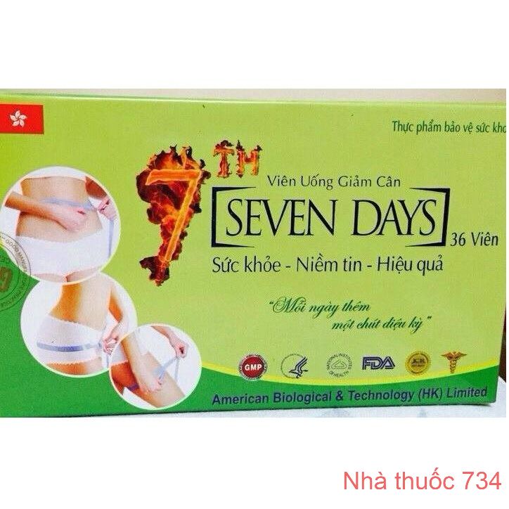 Giảm cân Seven Days - Hộp 36 viên