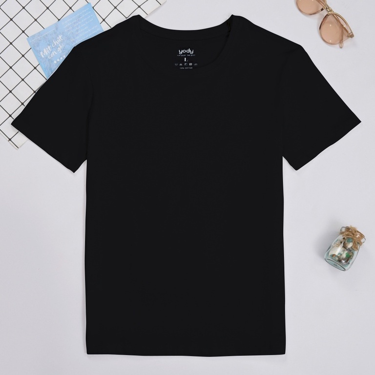 Áo thun YODY nữ cổ tròn phông tay ngắn chất vải cotton co giãn TSN5346