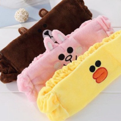 Băng Đô Rửa Mặt 3D Bản To Thỏ Hồng - Gấu Nâu - Vịt Vàng Dày Mềm Mịn Cao Cấp LBM1