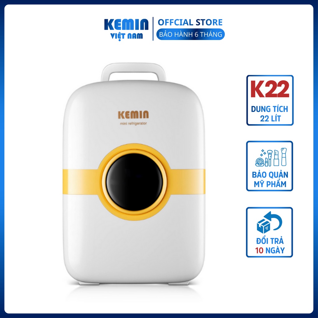 Tủ lạnh mini Kemin K22 Auto - 22L Bảo quản mỹ phẩm BH 6 tháng