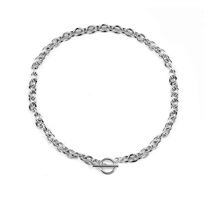 Vòng cổ choker gắn khóa hình chữ Ot thời trang punk Bohemia sành điệu