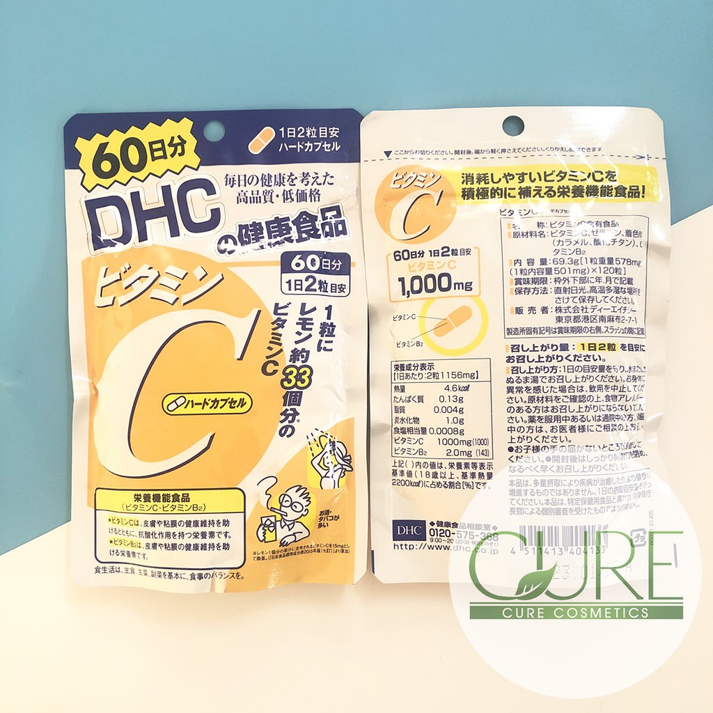 [Mã INCUBACK1416 hoàn 20K xu đơn 50K] Viên bổ sung Vitamin C DHC của Nhật Date 2022