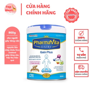 Sữa bột PharmaVita Gain Plus 900g - Dành cho người gầy, người cần tăng cân