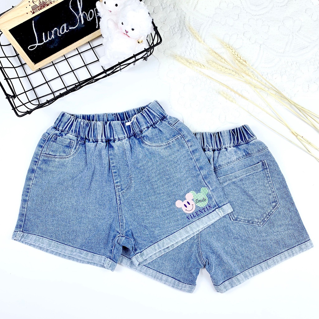 Quần short jean bé gái  quần co giãn mềm mại LUNASHOP M2236