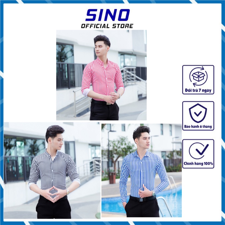 Xả 49K Áo sơ mi nam hàn quốc trẻ trung trơn cao cấp giá rẻ không nhăn không xù thấm hút mồ hôi SINO AD08