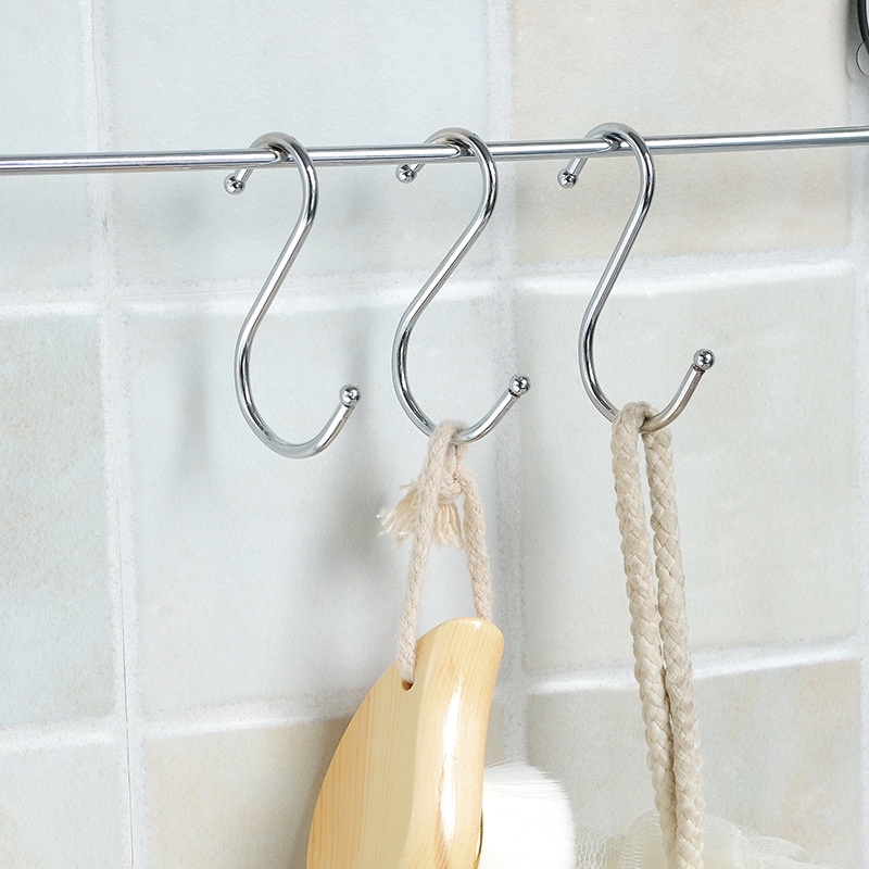 Móc Chữ S Inox 410 (Loại Cao Cấp Có Đầu Tròn) Treo Đồ Siêu Chắc - Treo Hàng Hóa